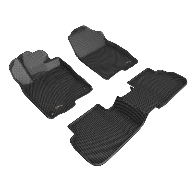 Honda Civic Type R Floor Mat Set - 3D MAXpider - Kagu - Black - `22-`27